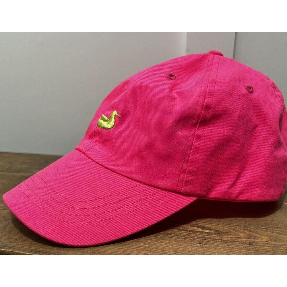 Southern Marsh‎ Adjustable Hat Unisex Pink, Green, Leather Closure Gently Used